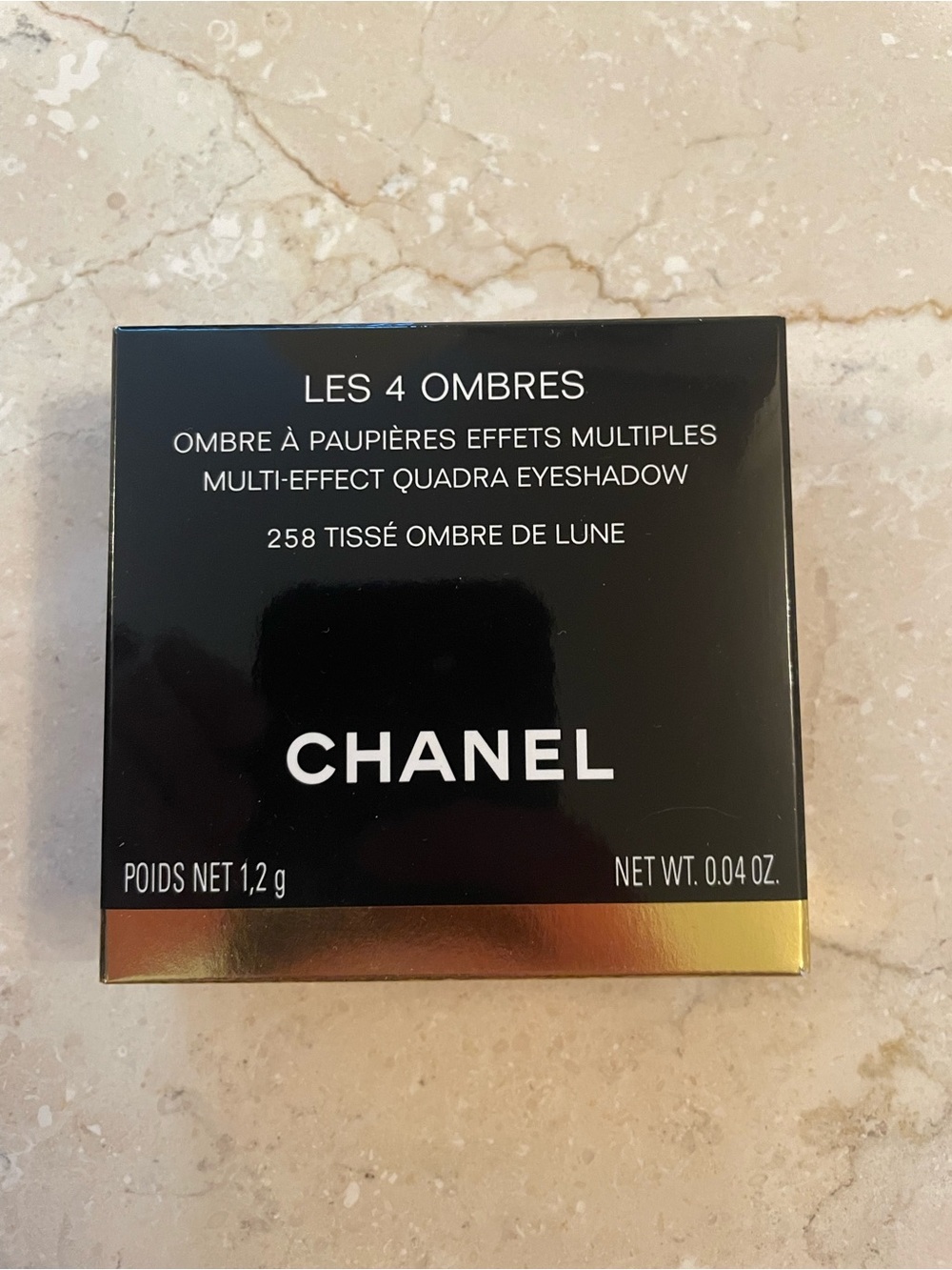 CHANEL Les 4 Ombres Quadra Eyeshadow - Black & Gold Trim